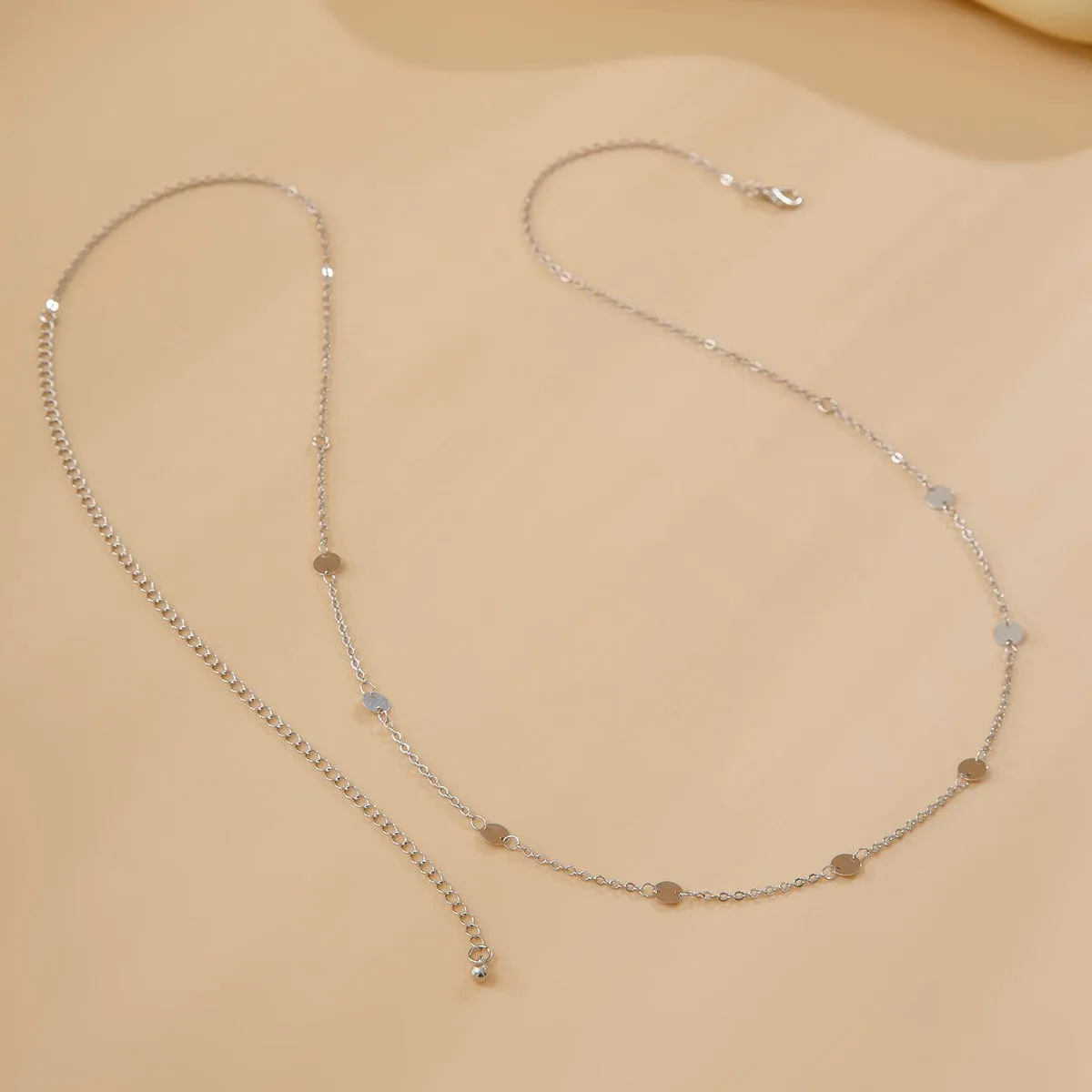 Minimalist Gold Silver Plated Disc Belly Chain