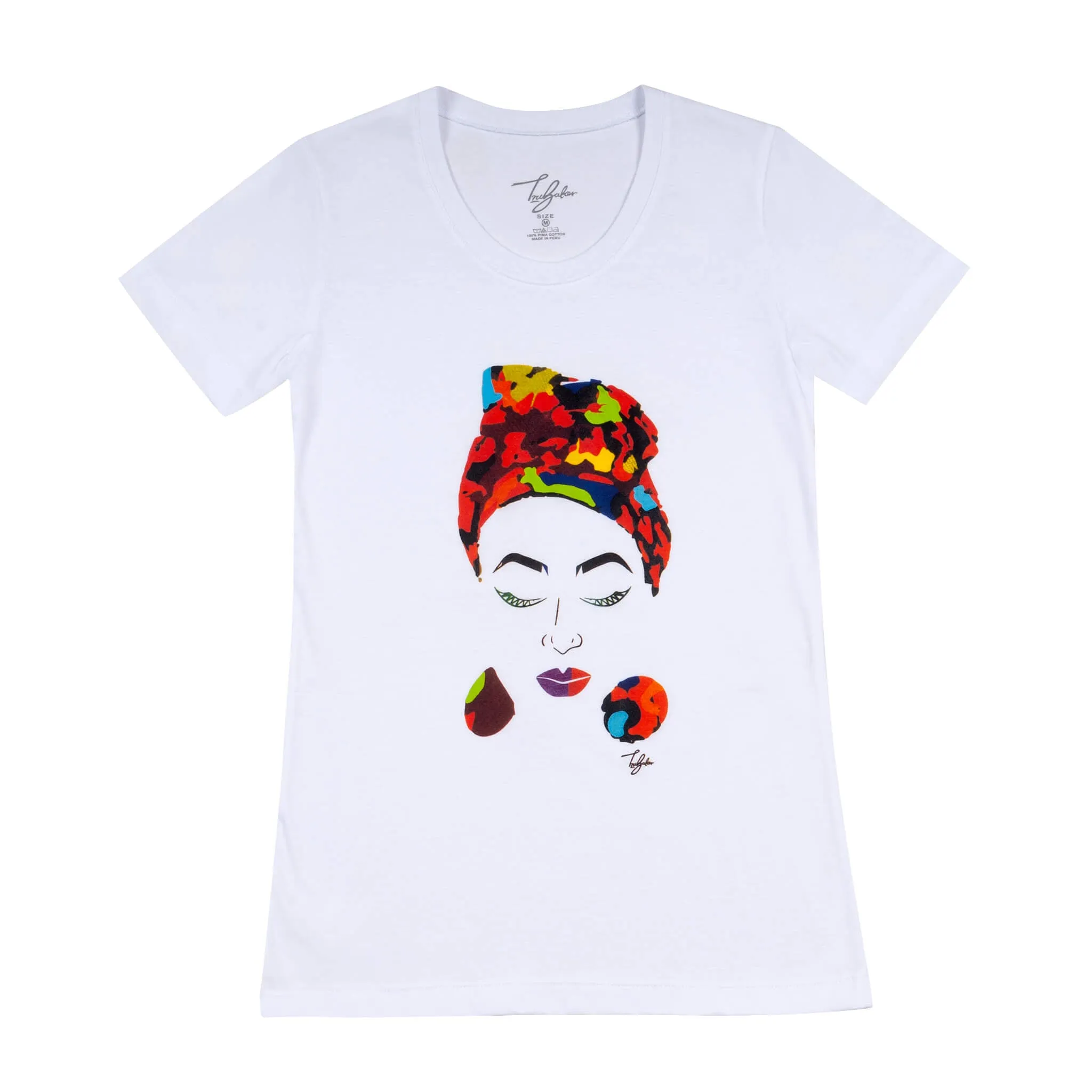 MISS AFRICA WITH MEDLEY HEAD WRAP (LADIES SHORT SLEEVE T-SHIRT)