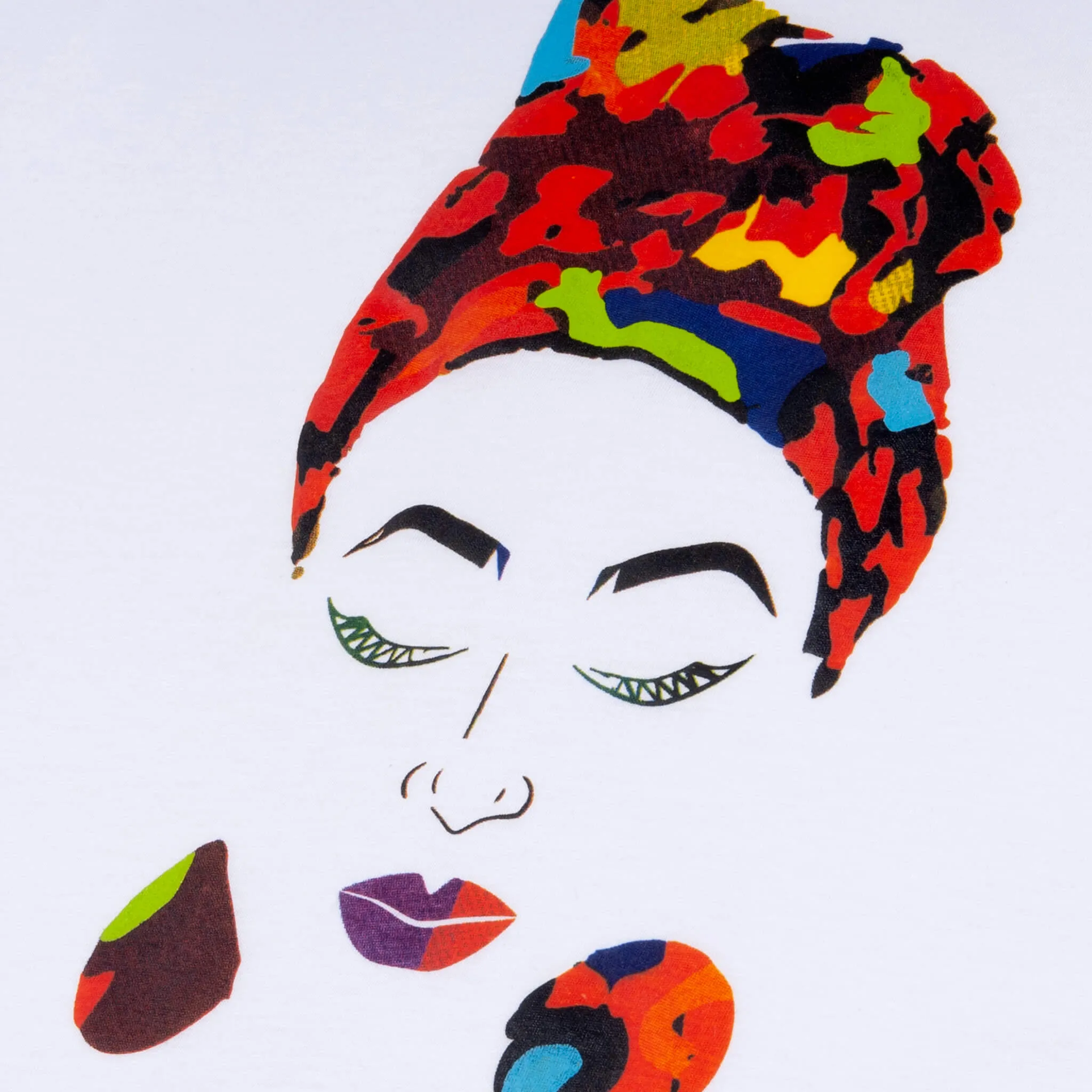 MISS AFRICA WITH MEDLEY HEAD WRAP (LADIES SHORT SLEEVE T-SHIRT)