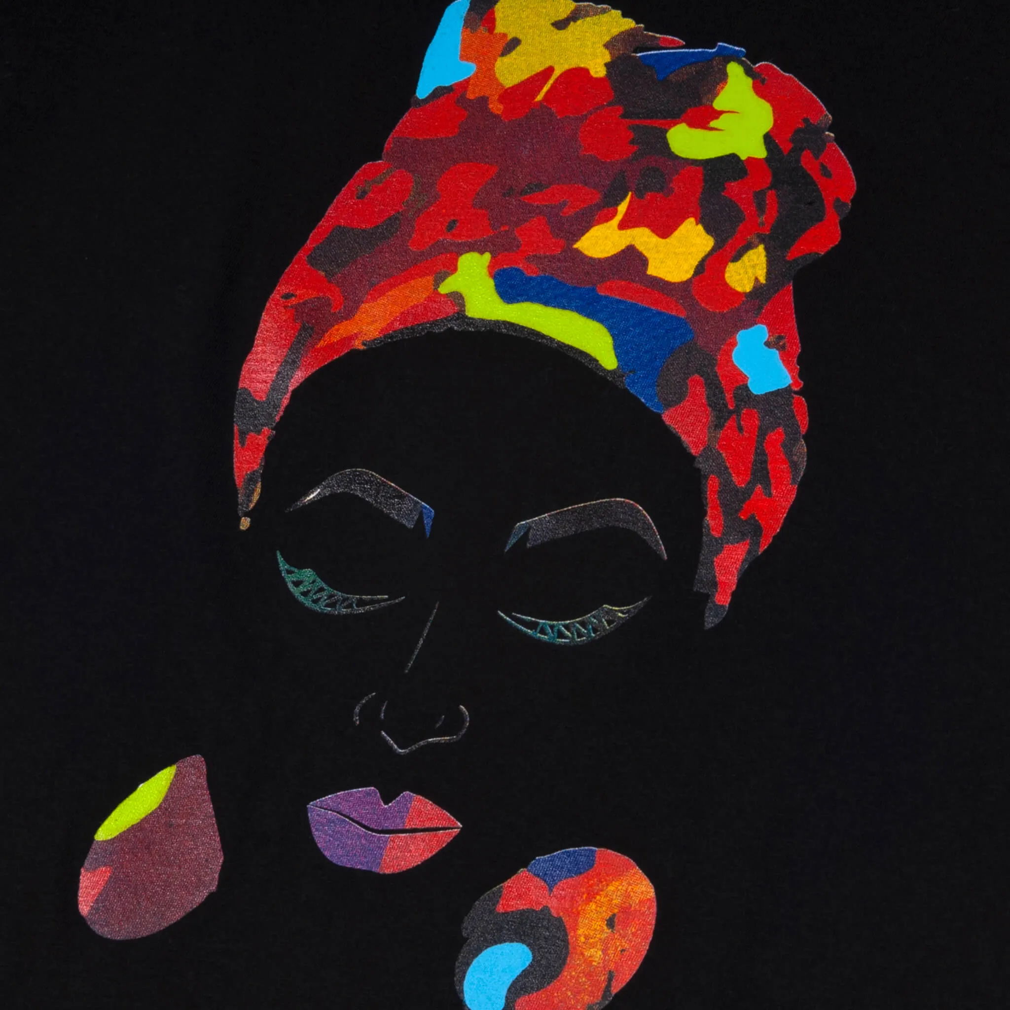 MISS AFRICA WITH MEDLEY HEAD WRAP (LADIES SHORT SLEEVE T-SHIRT)
