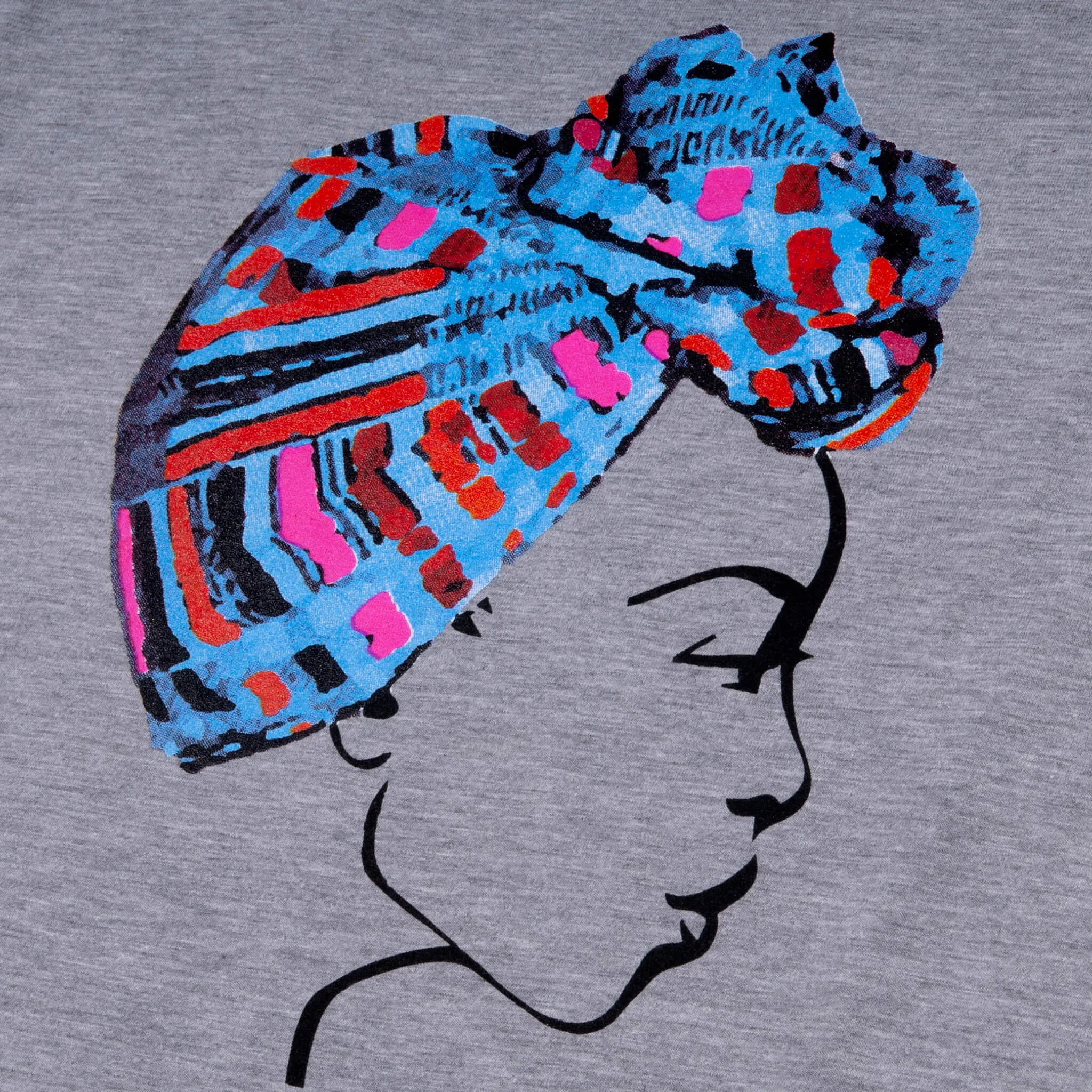MISS AFRICA WITH TRIBAL TRADITION HEAD WRAP (LADIES SHORT SLEEVE T-SHIRT)