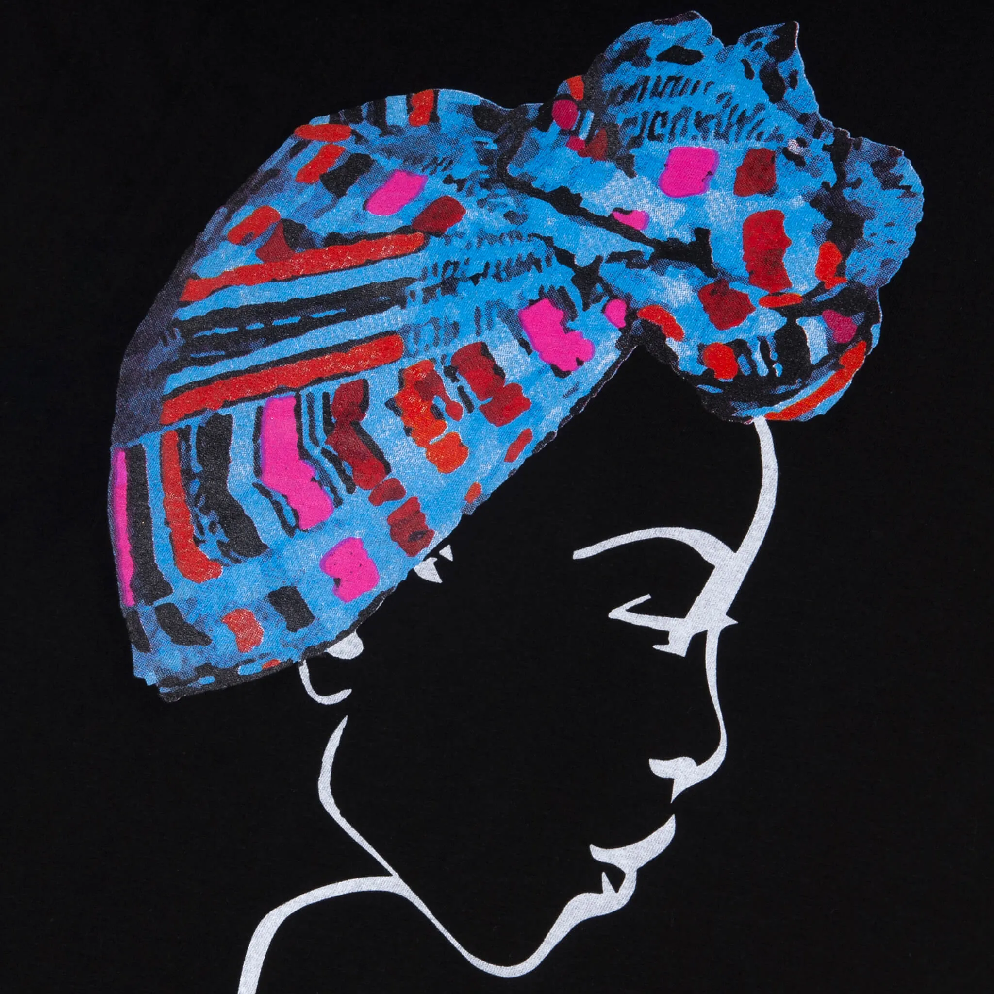 MISS AFRICA WITH TRIBAL TRADITION HEAD WRAP (LADIES SHORT SLEEVE T-SHIRT)