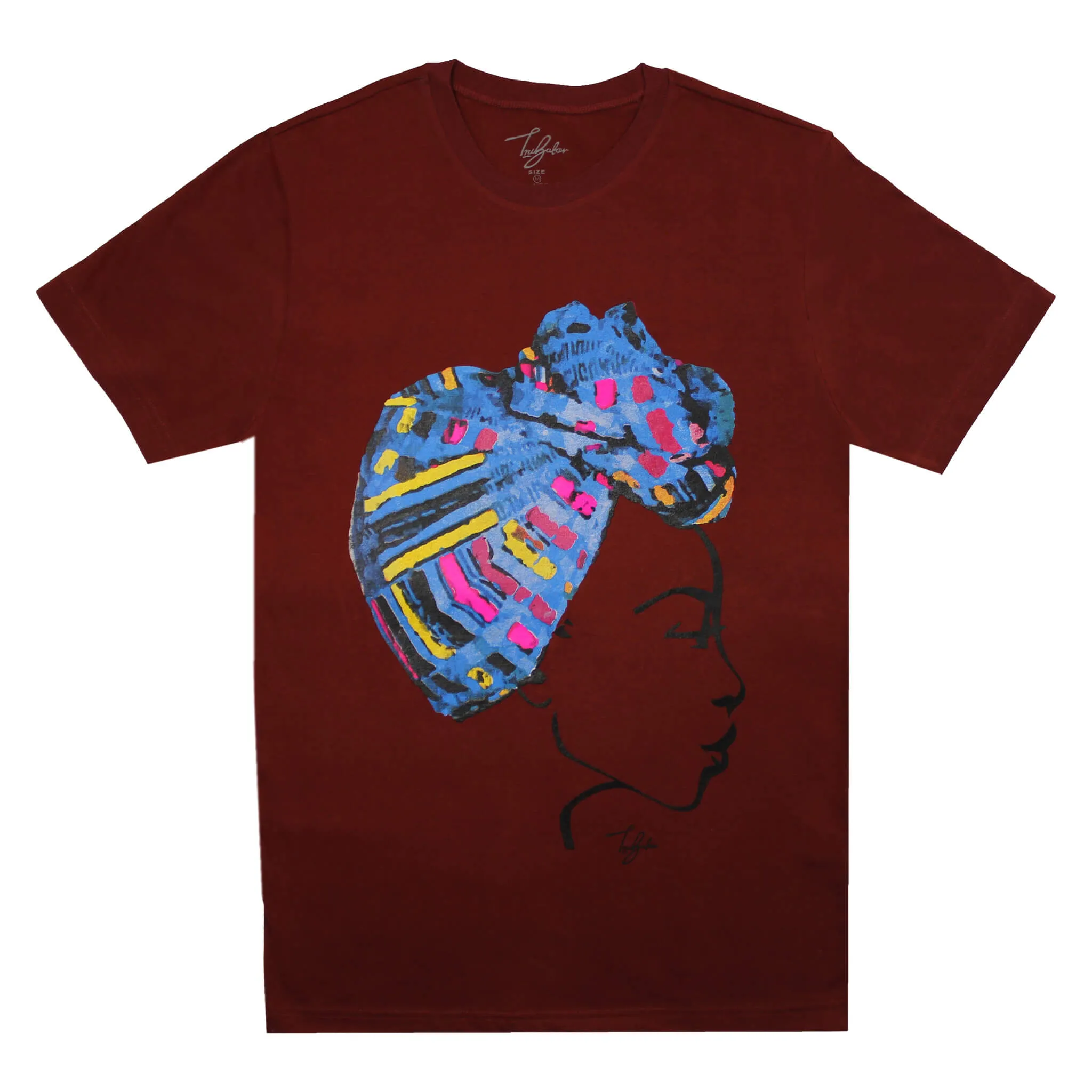 MISS AFRICA WITH TRIBAL TRADITION HEAD WRAP (UNISEX SHORT SLEEVE T-SHIRT)