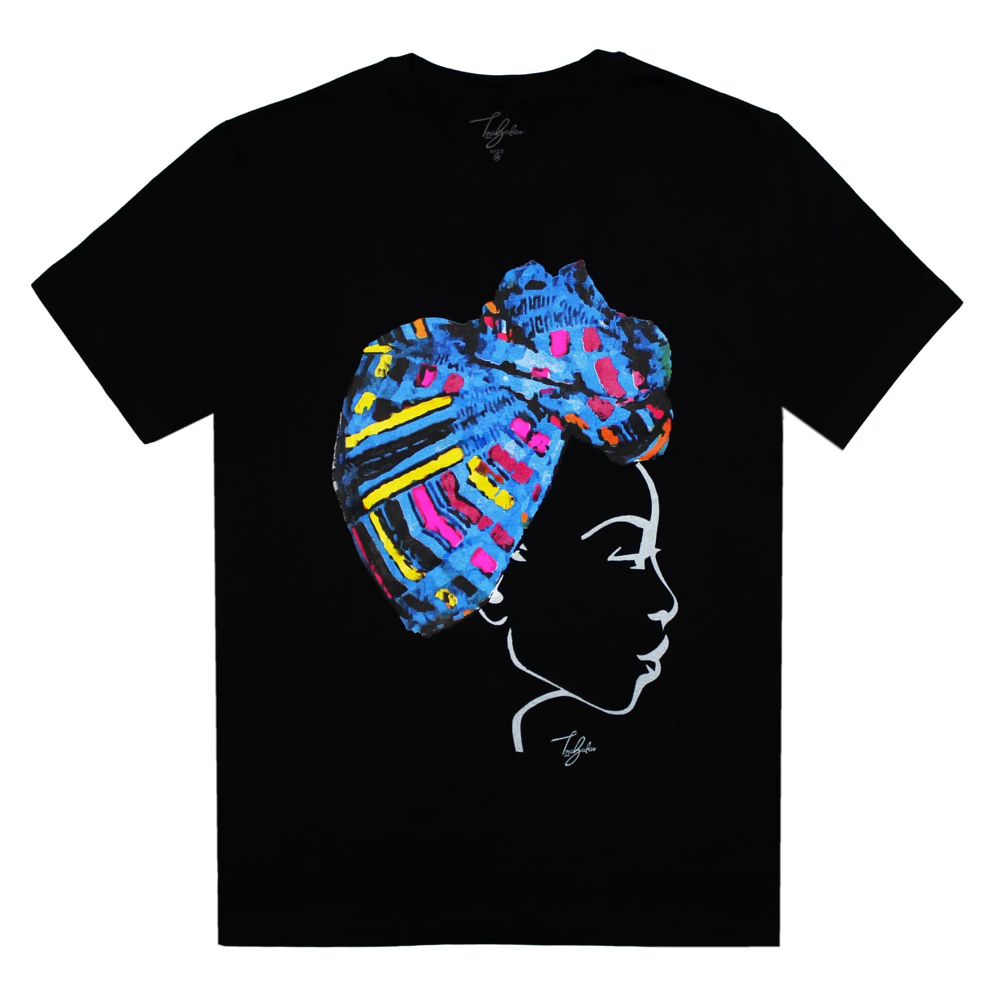 MISS AFRICA WITH TRIBAL TRADITION HEAD WRAP (UNISEX SHORT SLEEVE T-SHIRT)
