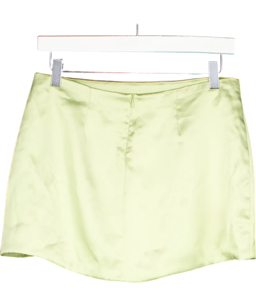 Mistress Rocks Green Satin Mini Skirt UK S