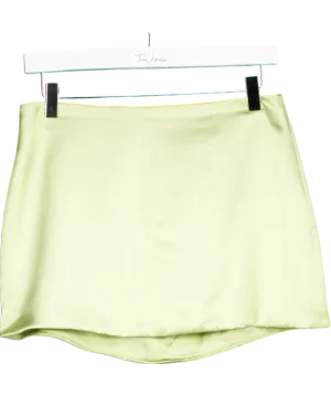 Mistress Rocks Green Satin Mini Skirt UK S