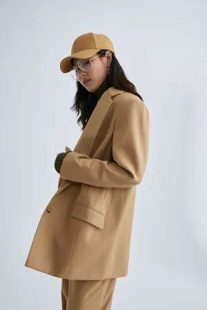 MS6003 Boxy Double Pockets Wool Blended Blazer