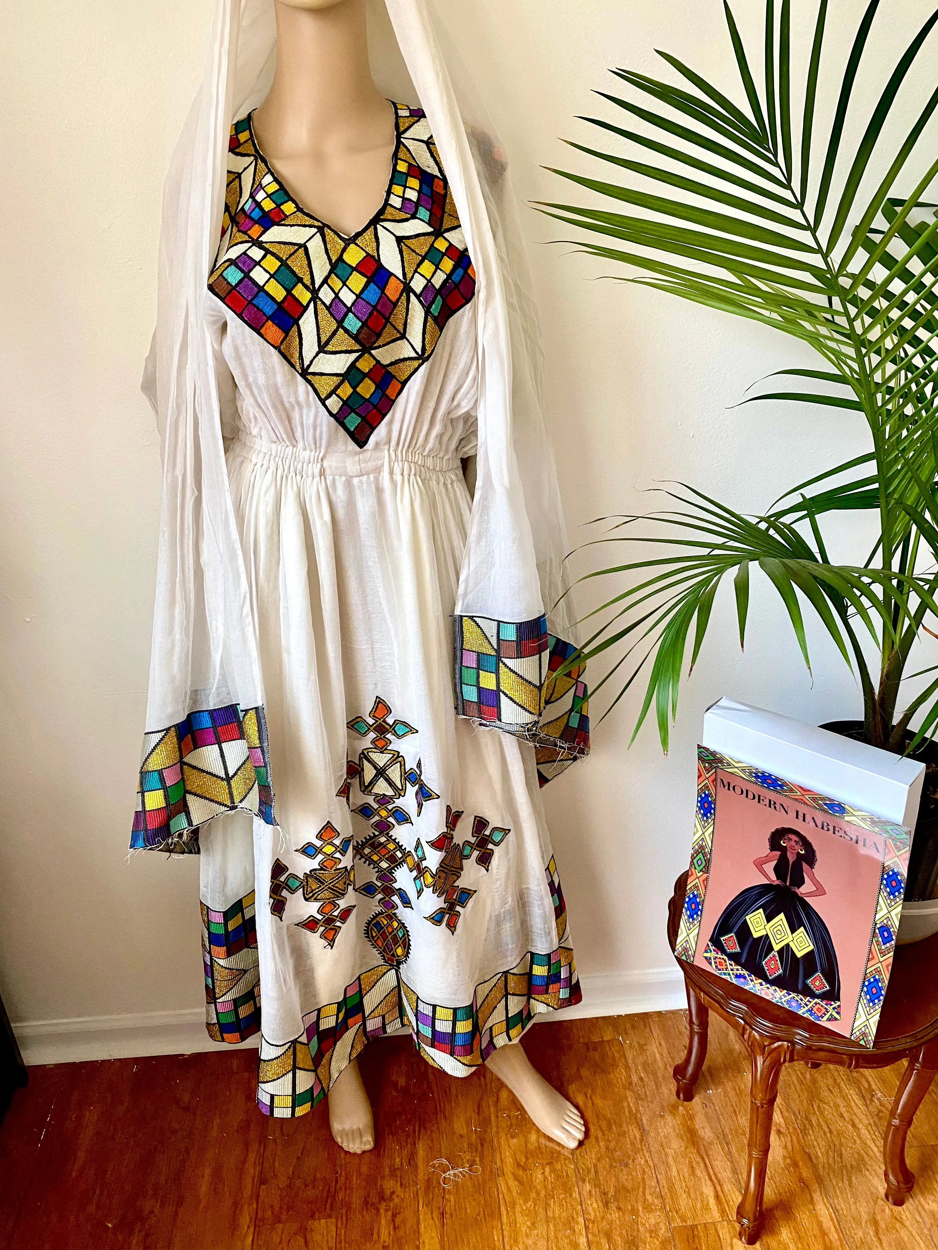 Multi-Colored Habesha Kemis