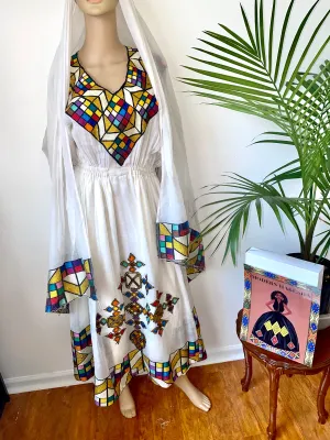 Multi-Colored Habesha Kemis