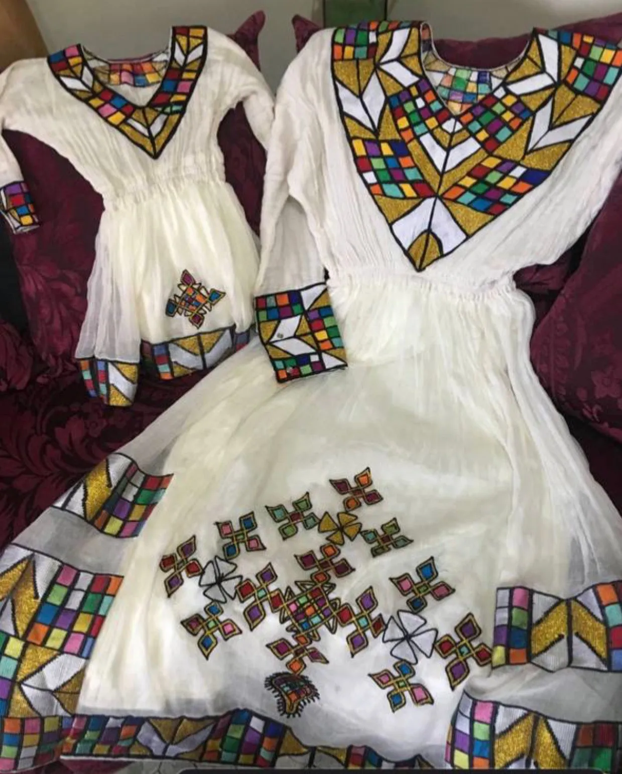 Multi-Colored Habesha Kemis