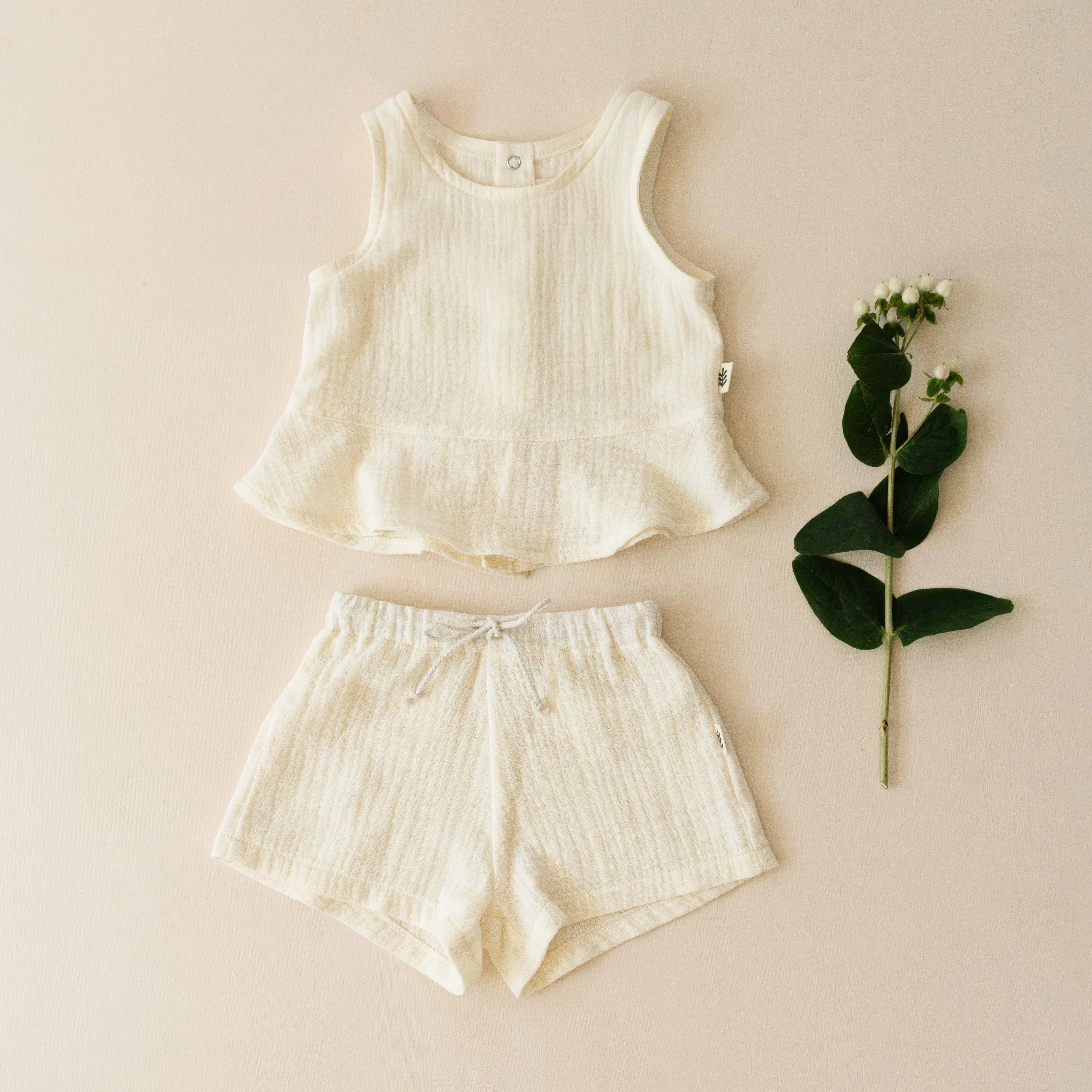 Muslin Shorts - Blush