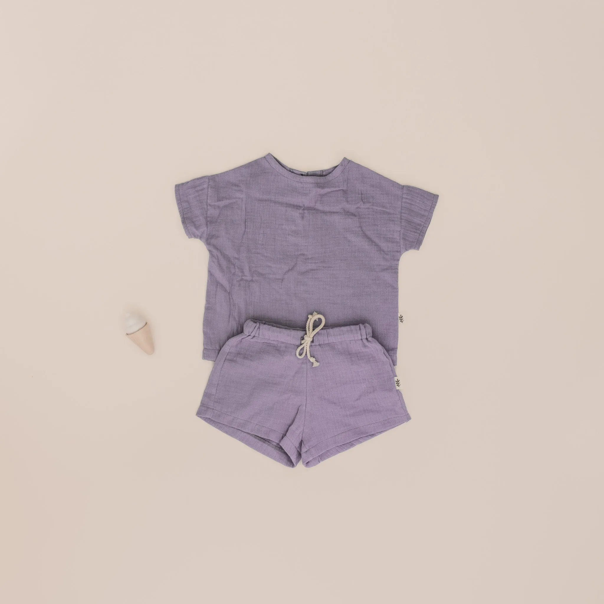Muslin Shorts - Lavender Fog