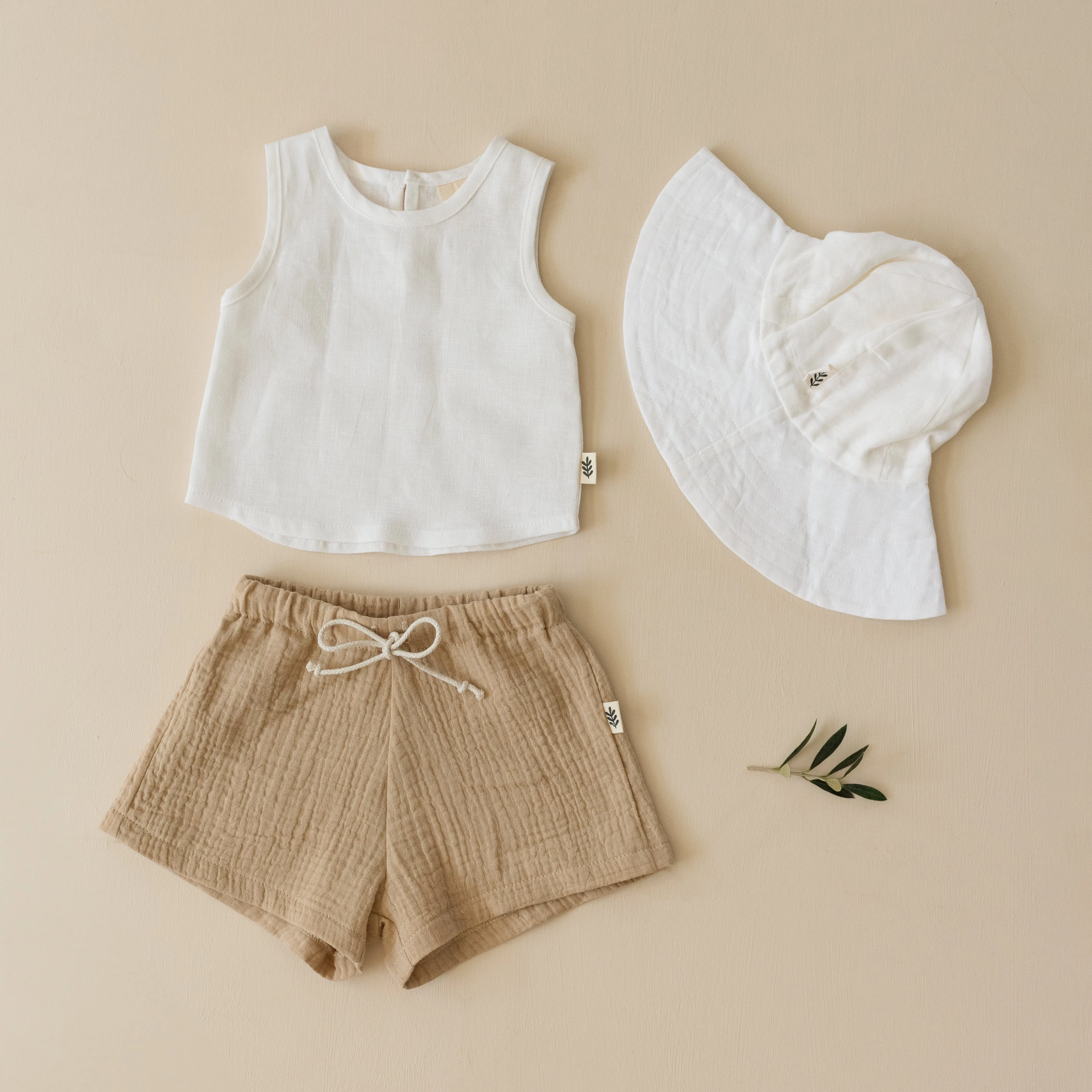 Muslin Shorts - Shortbread