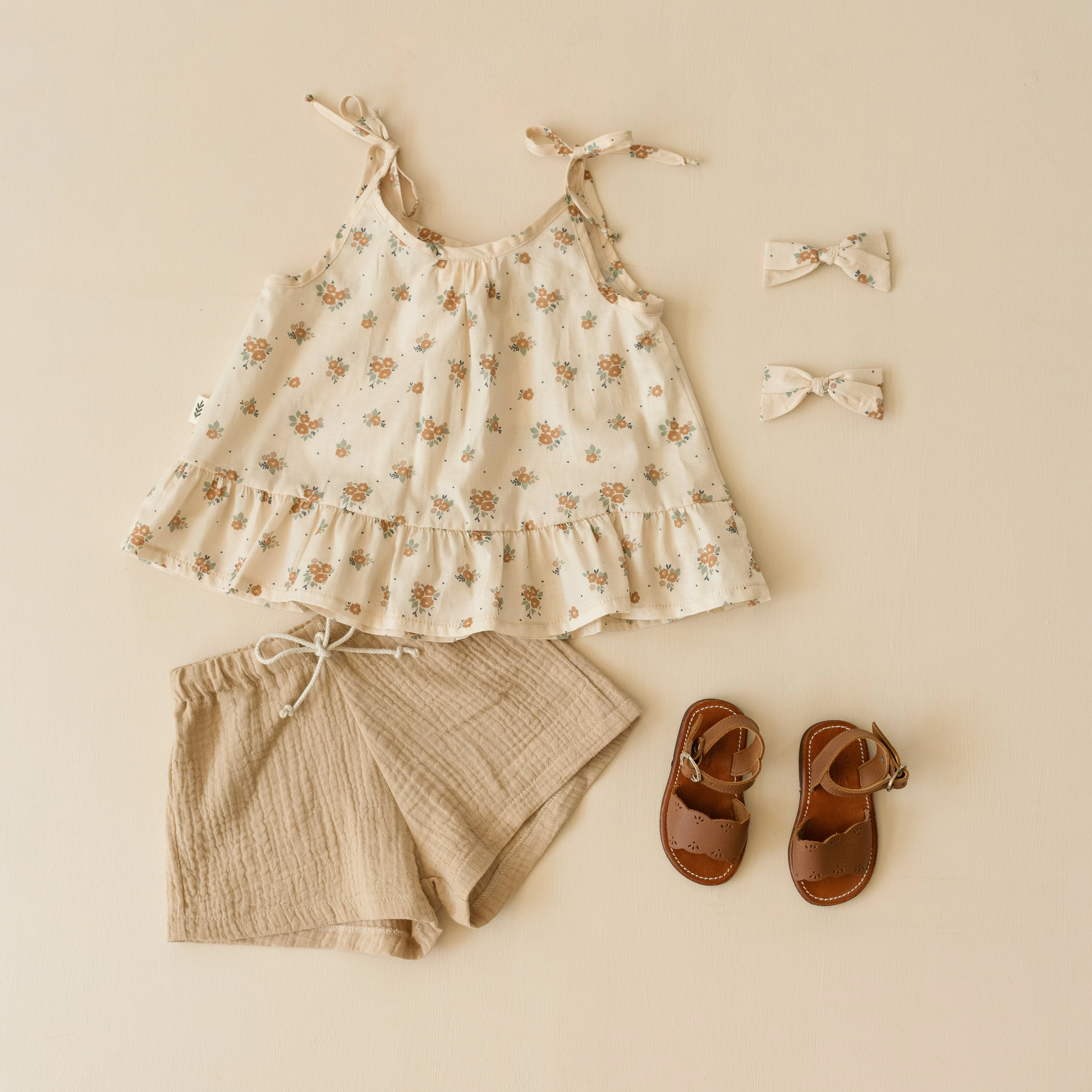 Muslin Shorts - Shortbread