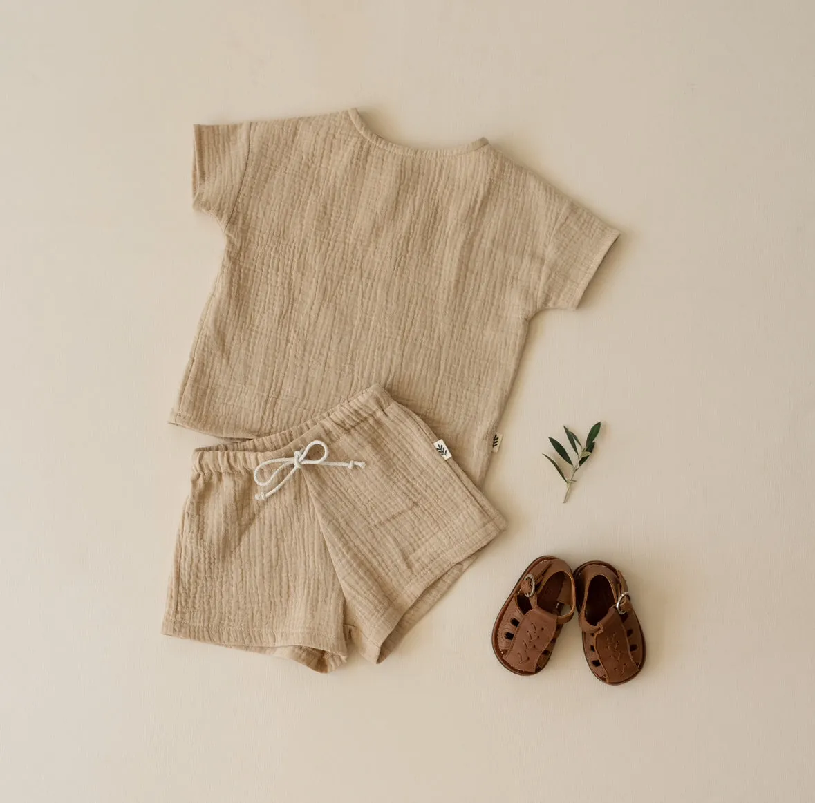 Muslin T-shirt  - Shortbread