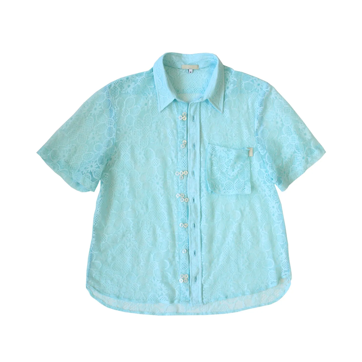 Myosotis Swiss Lace Braille Button Up