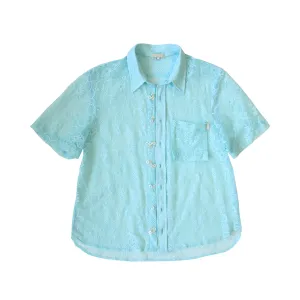 Myosotis Swiss Lace Braille Button Up
