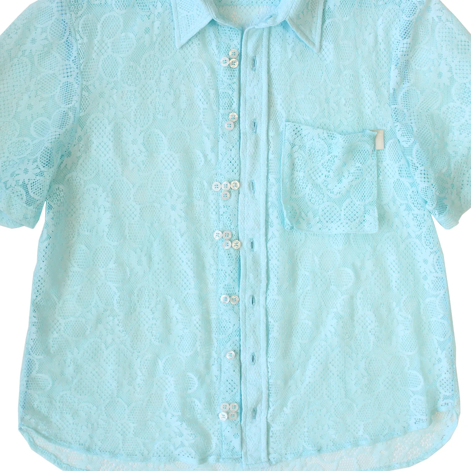 Myosotis Swiss Lace Braille Button Up