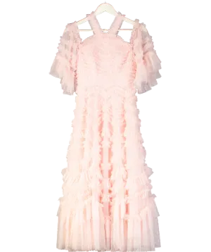 Needle & Thread Pink Bronte Off Shoulder Ballerina Dress UK 8