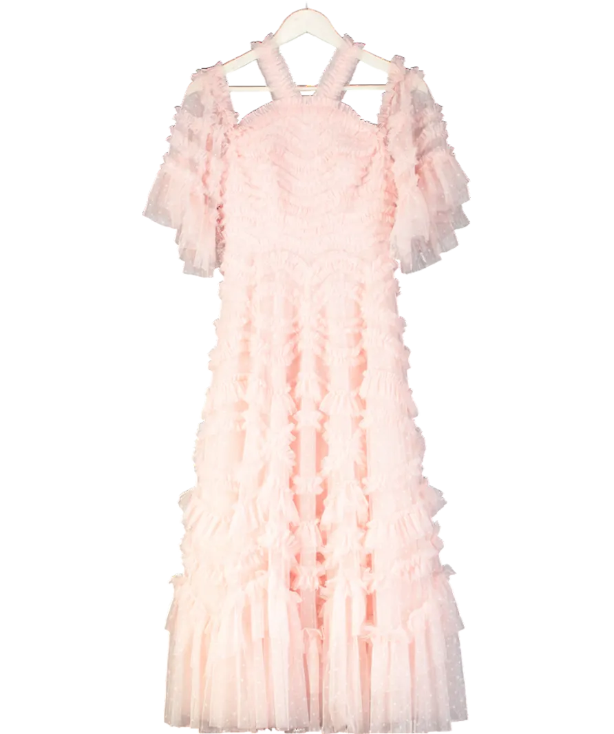 Needle & Thread Pink Bronte Off Shoulder Ballerina Dress UK 8
