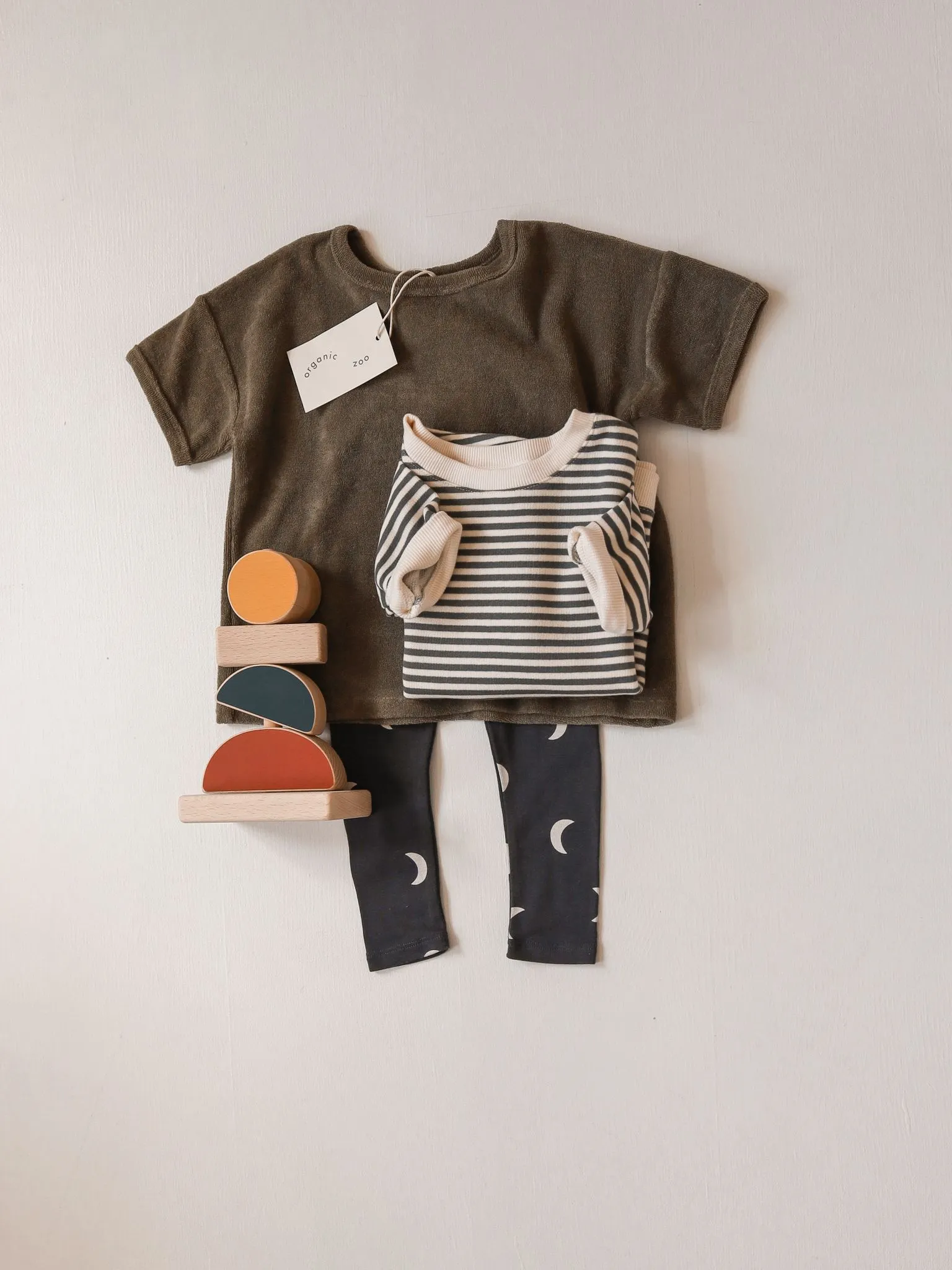 Olive Terry Boxy T-Shirt