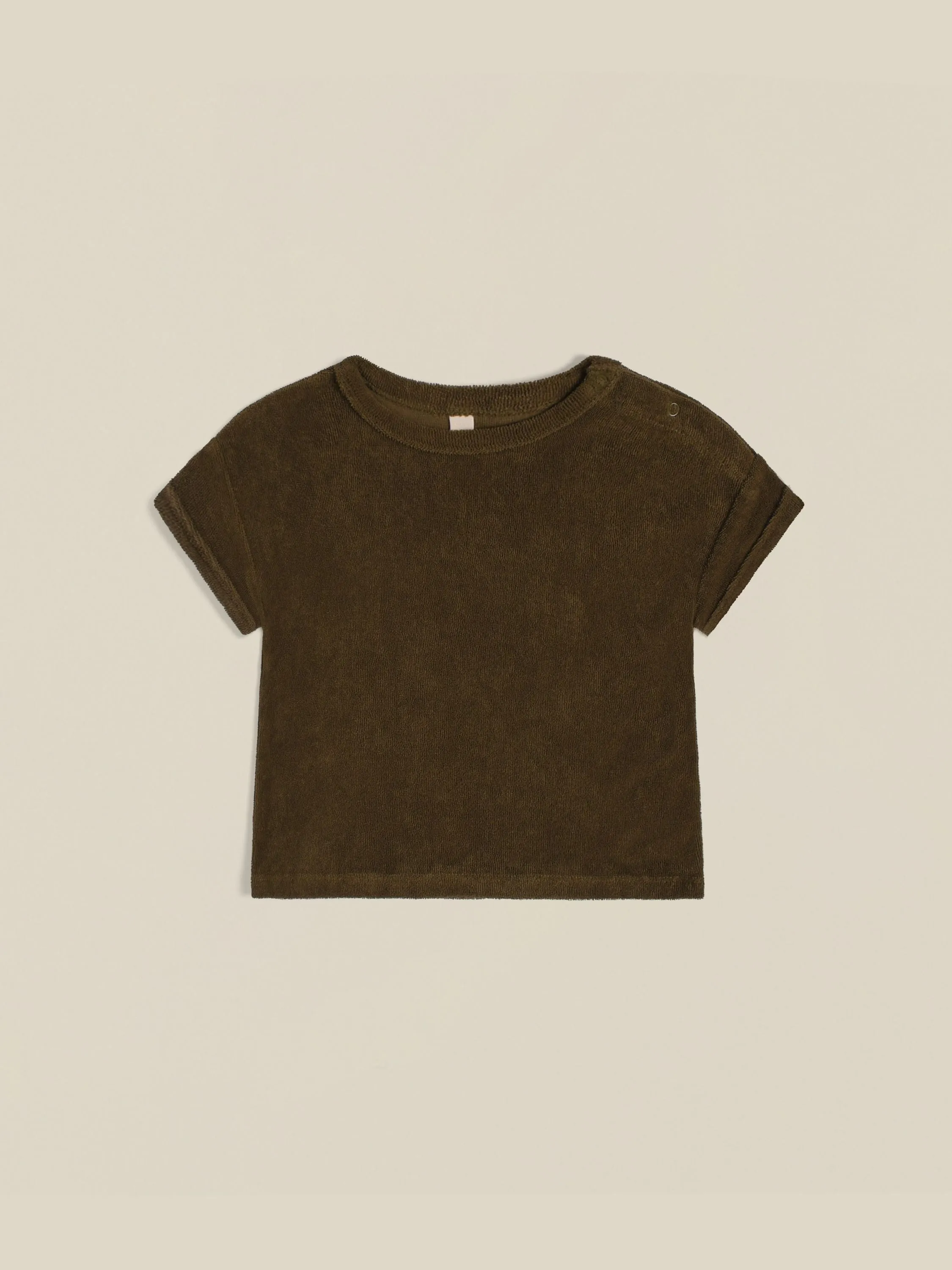 Olive Terry Boxy T-Shirt