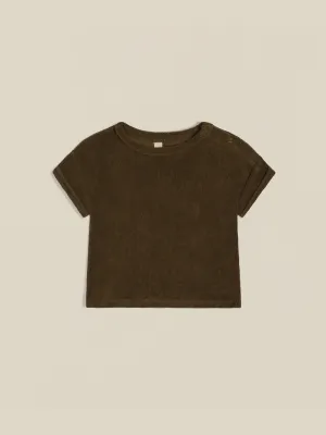 Olive Terry Boxy T-Shirt