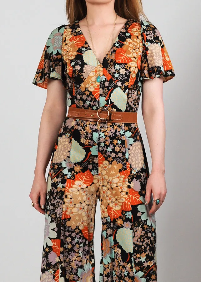 Open Back 70s Palazzo Jumpsuit