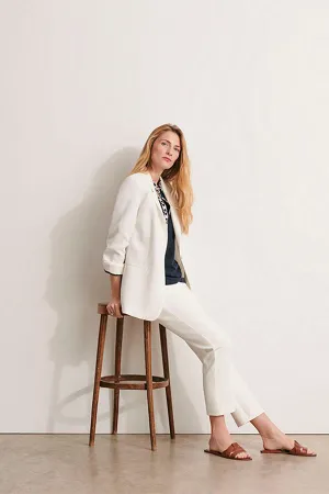 PACO11 OFF-WHITE STRAIGHT TROUSERS