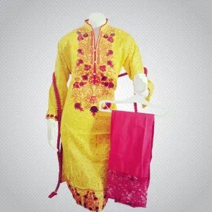 Pakistani Indian Women 3 Pieces Embroidered Cotton Lawn Dress