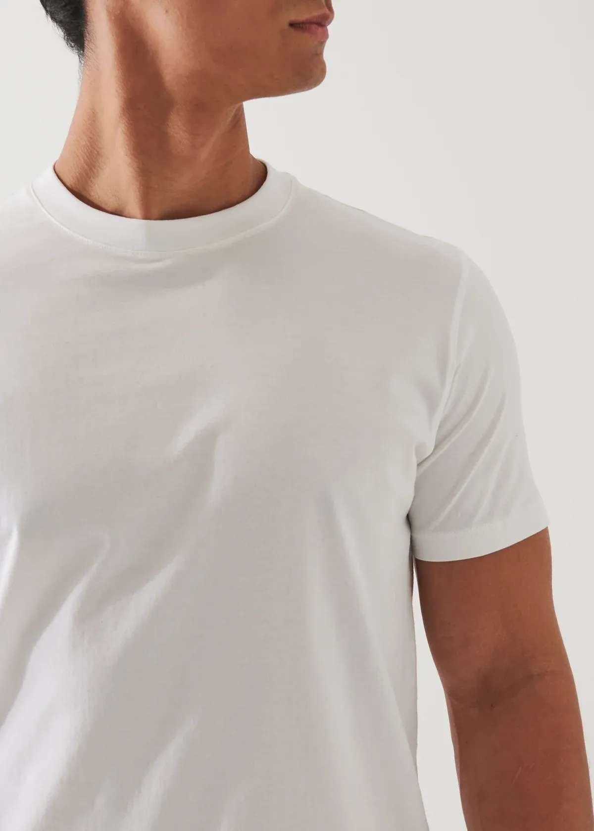 Patrick Assaraf Crew Knit T-Shirt- White