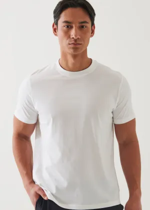 Patrick Assaraf Crew Knit T-Shirt- White