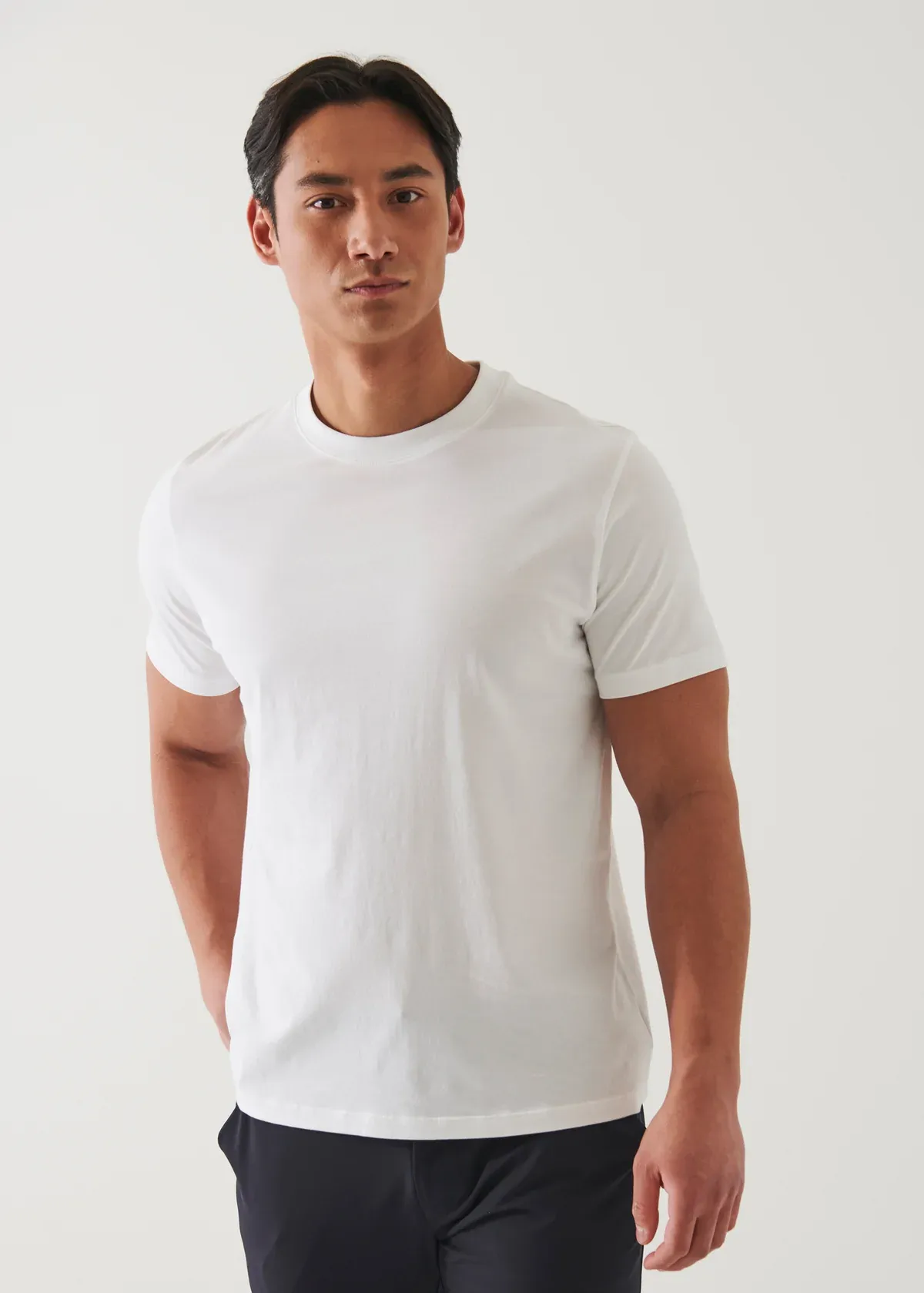 Patrick Assaraf Crew Knit T-Shirt- White
