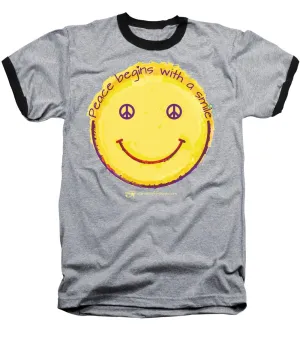 Peace Begins With A Smile - Baseball T-Shirt