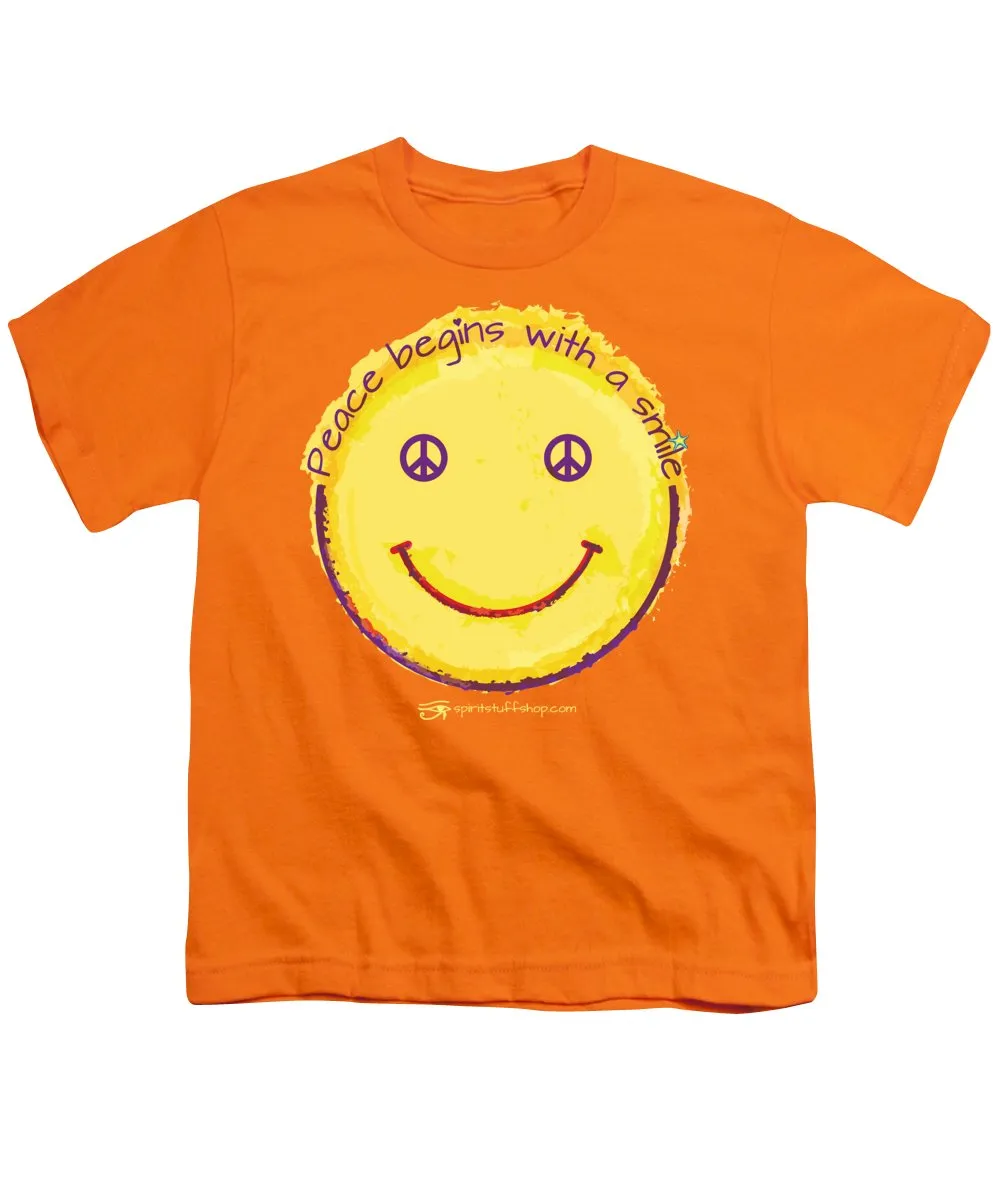 Peace Begins With A Smile - Youth T-Shirt