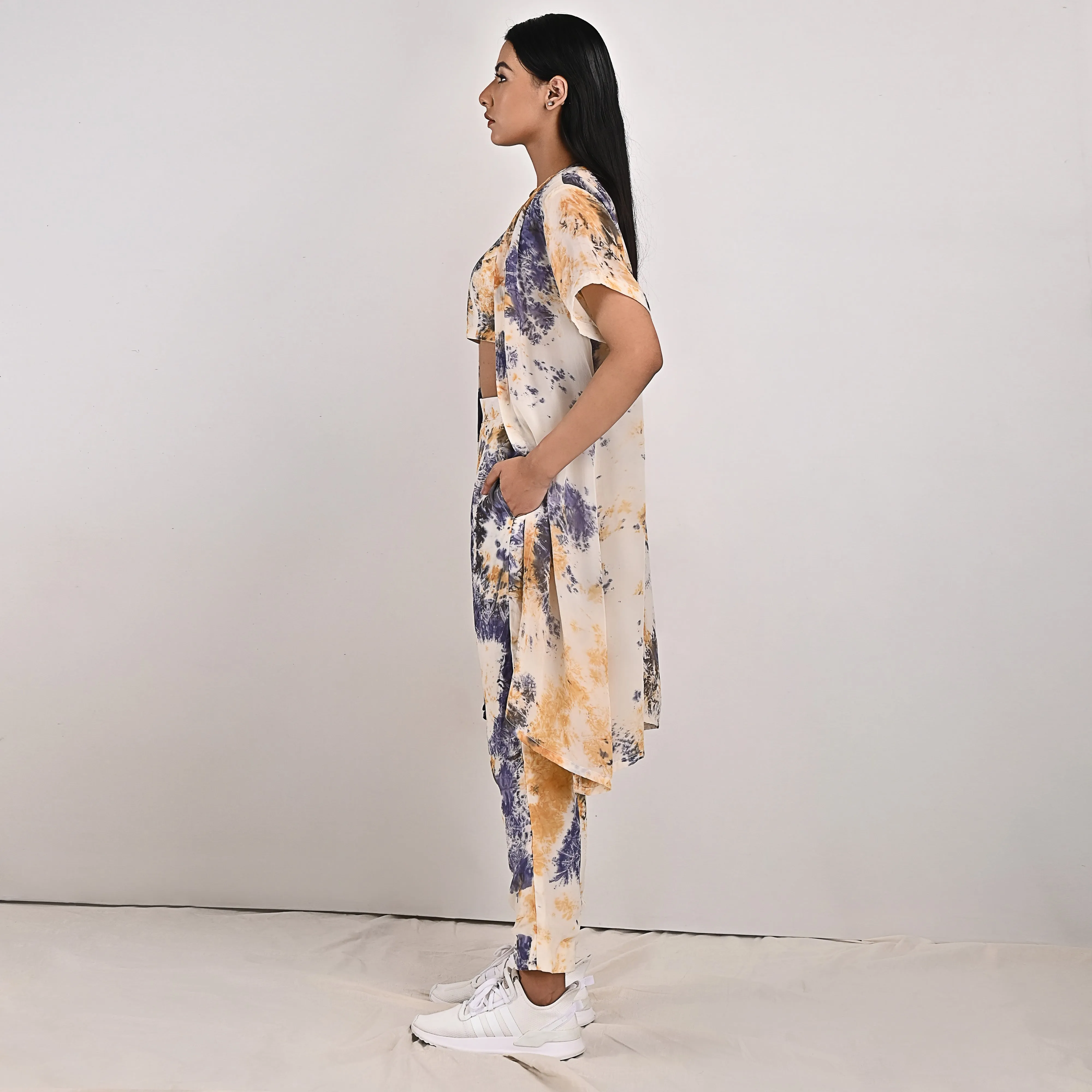 Penelope - Tie & Dye Co-ord Crop Top & Straight Pant