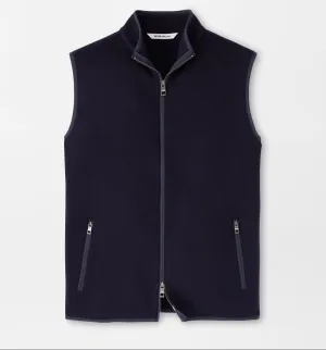 Peter Millar Mens Classic Fit Crown Flex Fleece Vest - NAVY