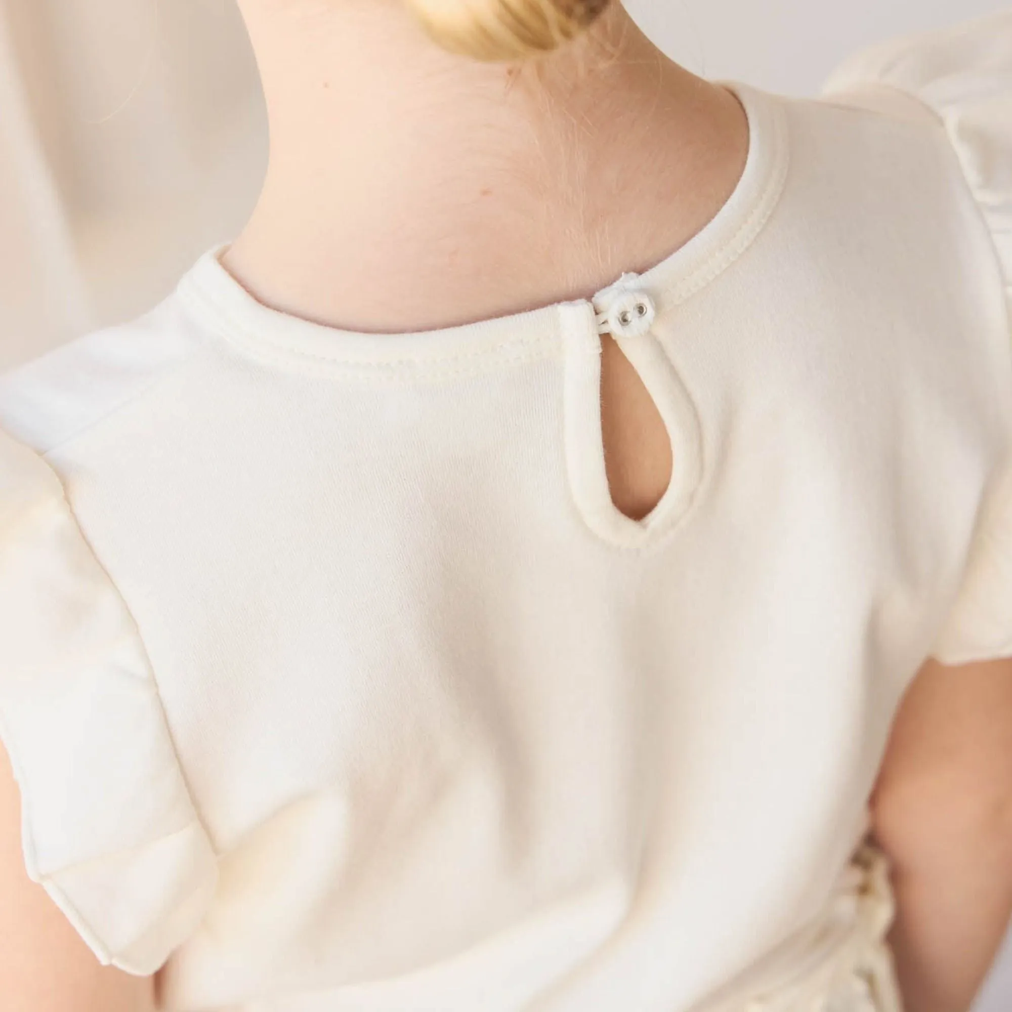 Pima Cotton Lila Top - Rüschentop aus Baumwolle