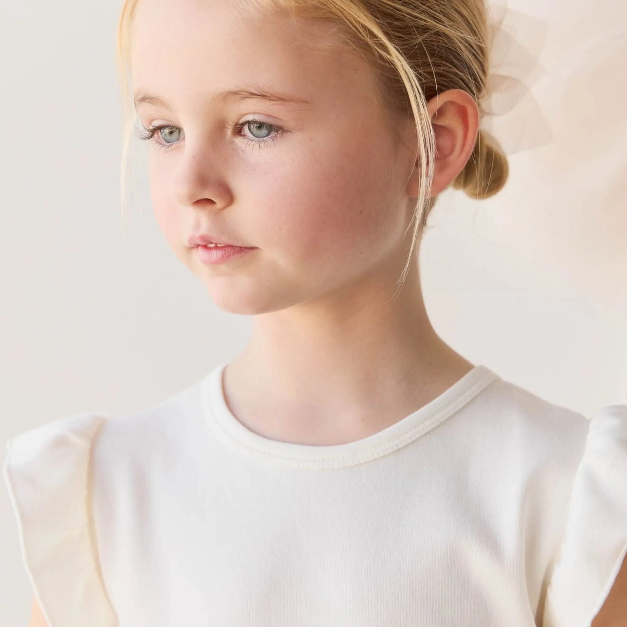 Pima Cotton Lila Top - Rüschentop aus Baumwolle