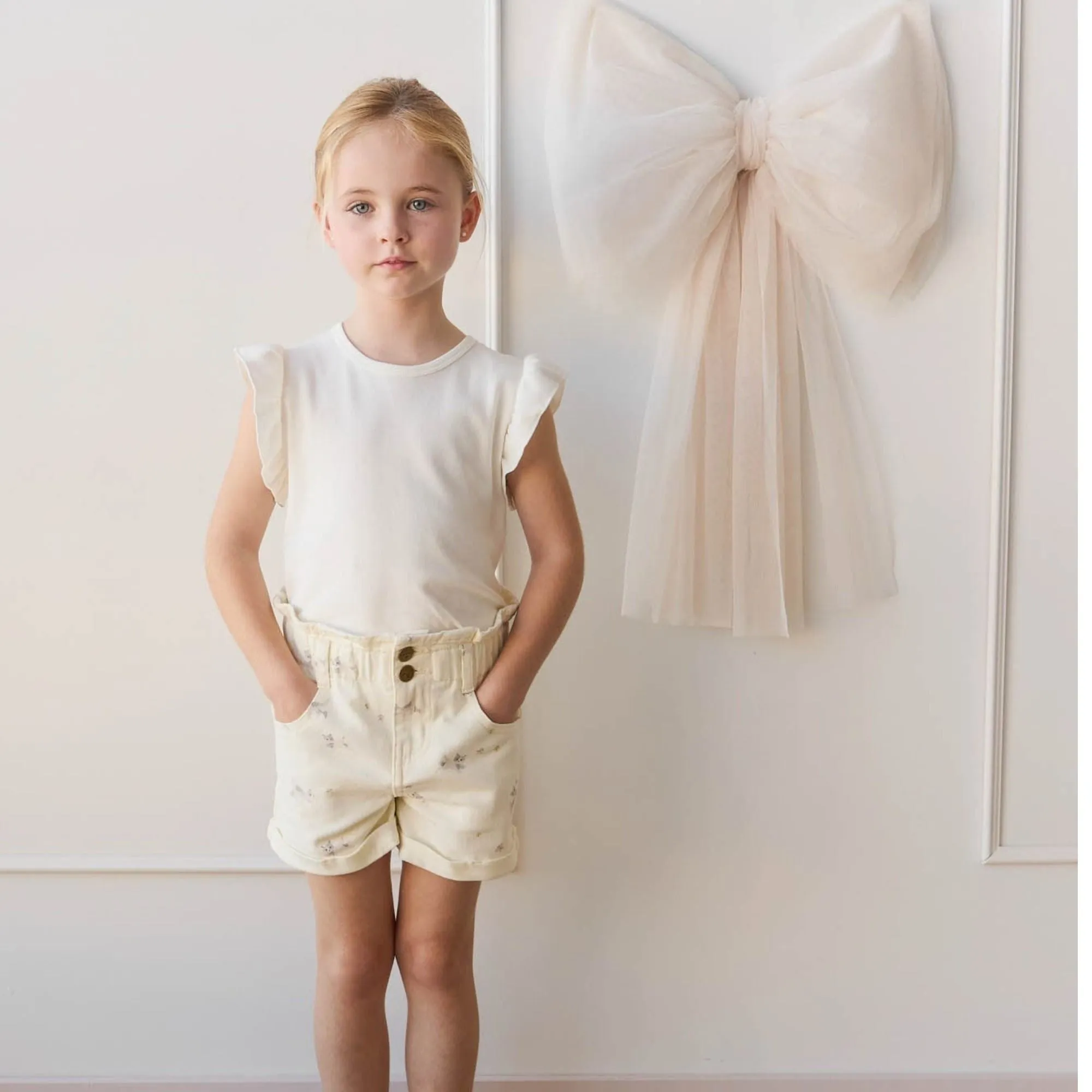 Pima Cotton Lila Top - Rüschentop aus Baumwolle