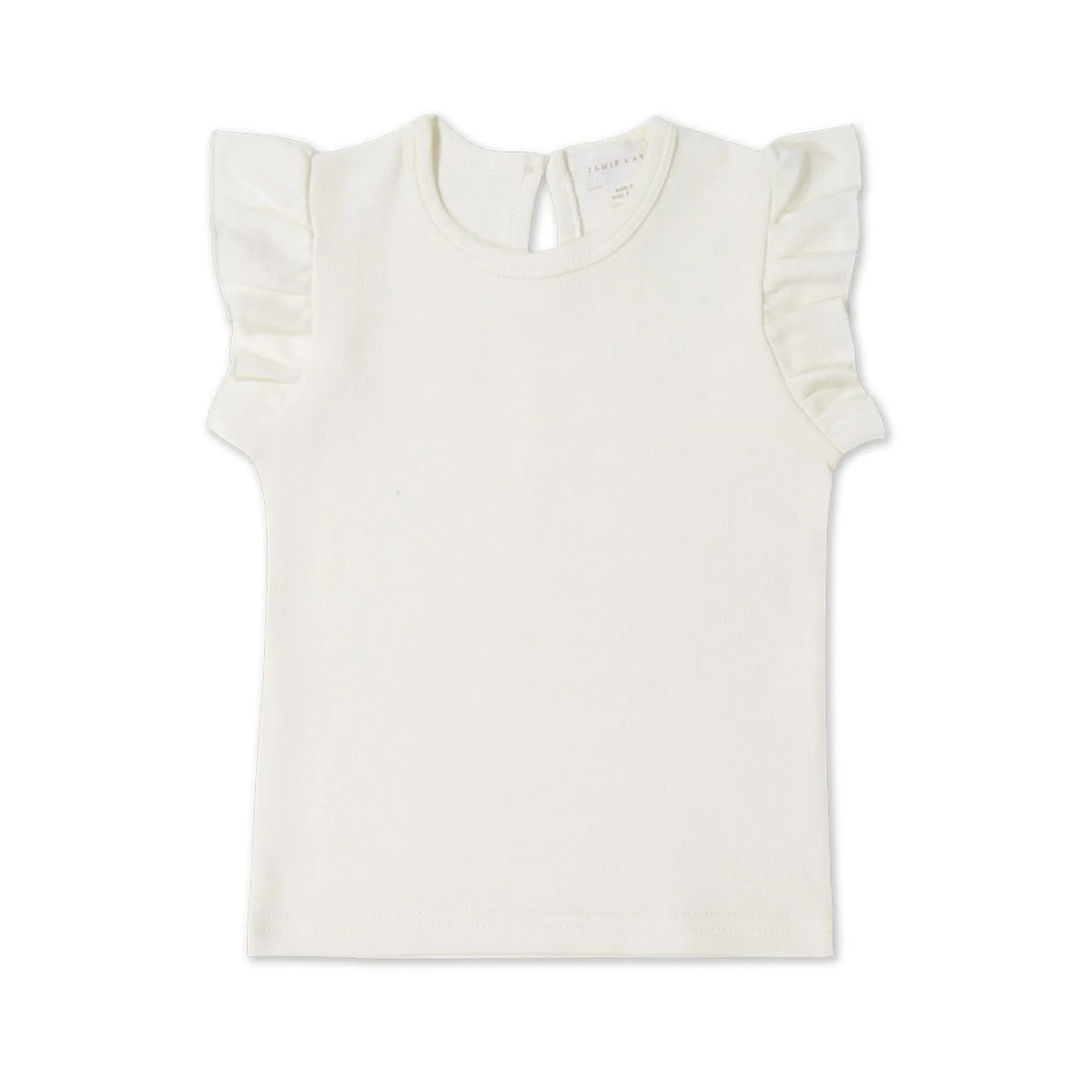 Pima Cotton Lila Top - Rüschentop aus Baumwolle