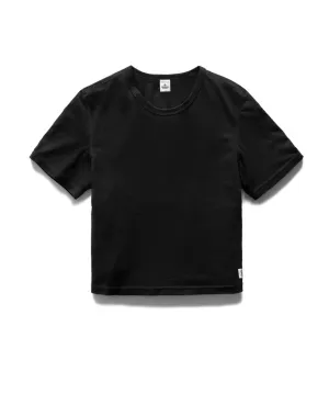 Pima Jersey Box Fit T-Shirt Womens Black