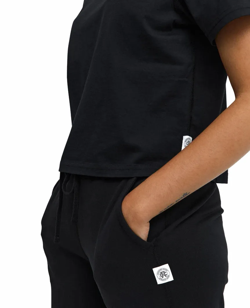 Pima Jersey Box Fit T-Shirt Womens Black