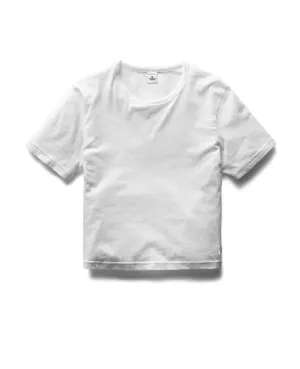 Pima Jersey Box Fit T-Shirt Womens White