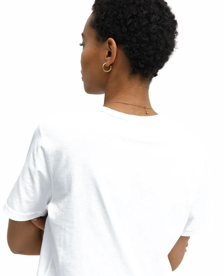 Pima Jersey Box Fit T-Shirt Womens White