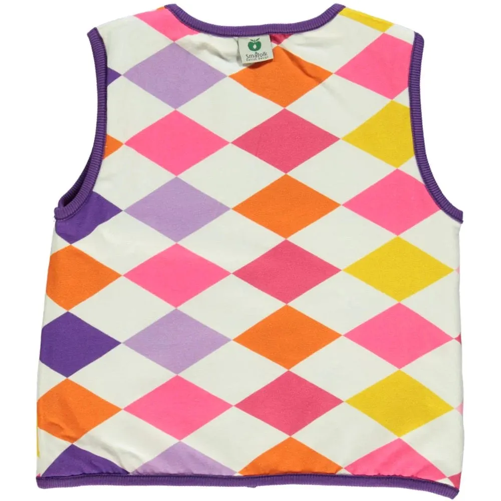 Pink Flower Reversible Vest - 1 Left Size 11-12 years