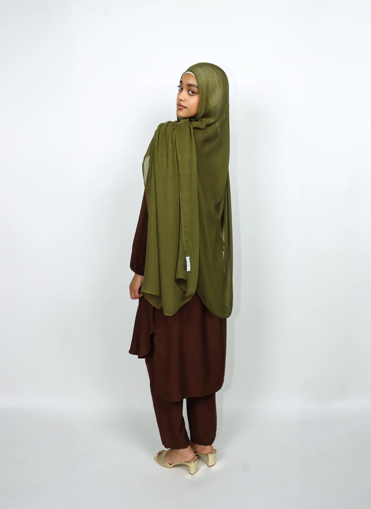 Pleated Sleeve Set - Cocoa