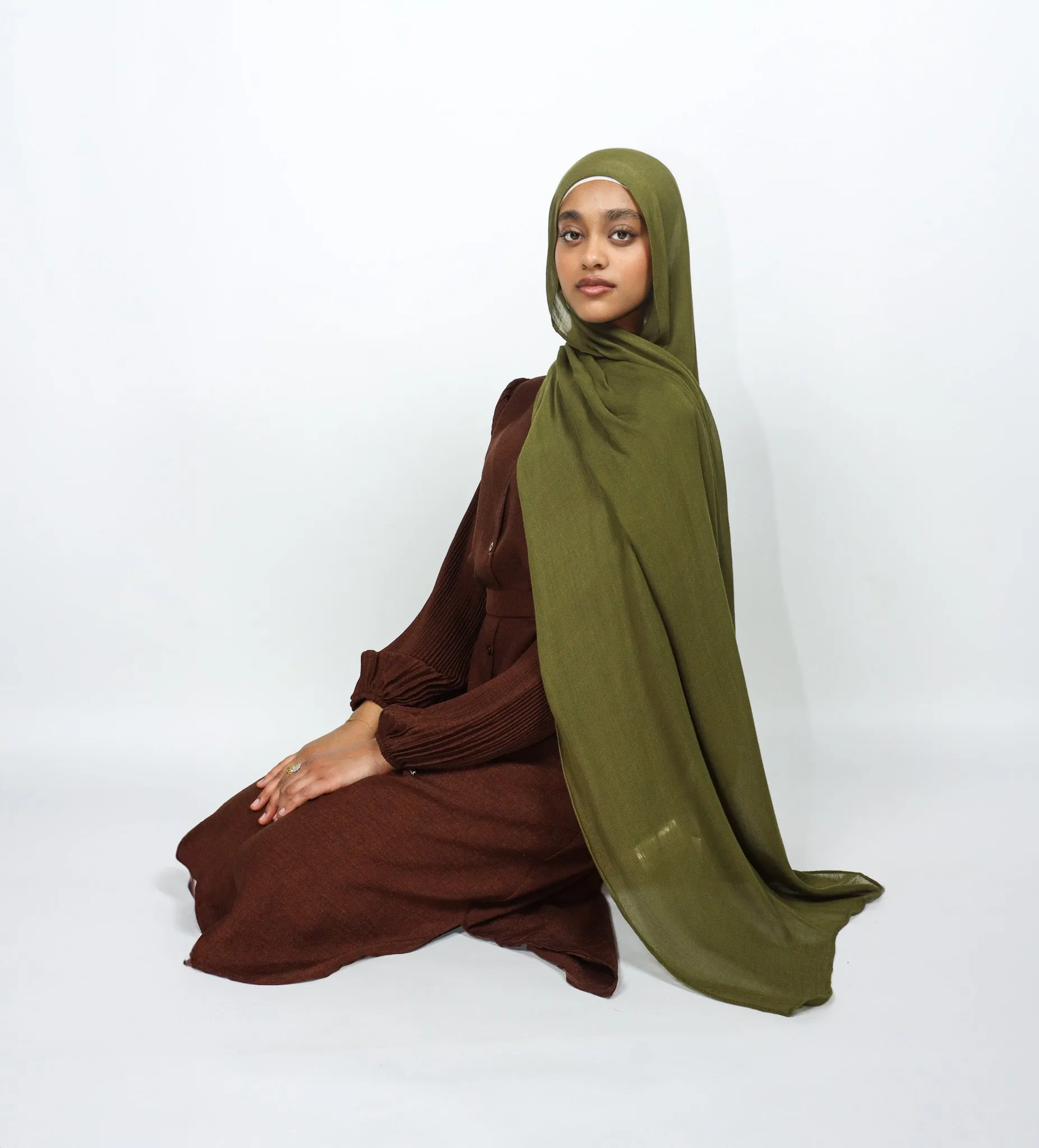 Pleated Sleeve Set - Cocoa