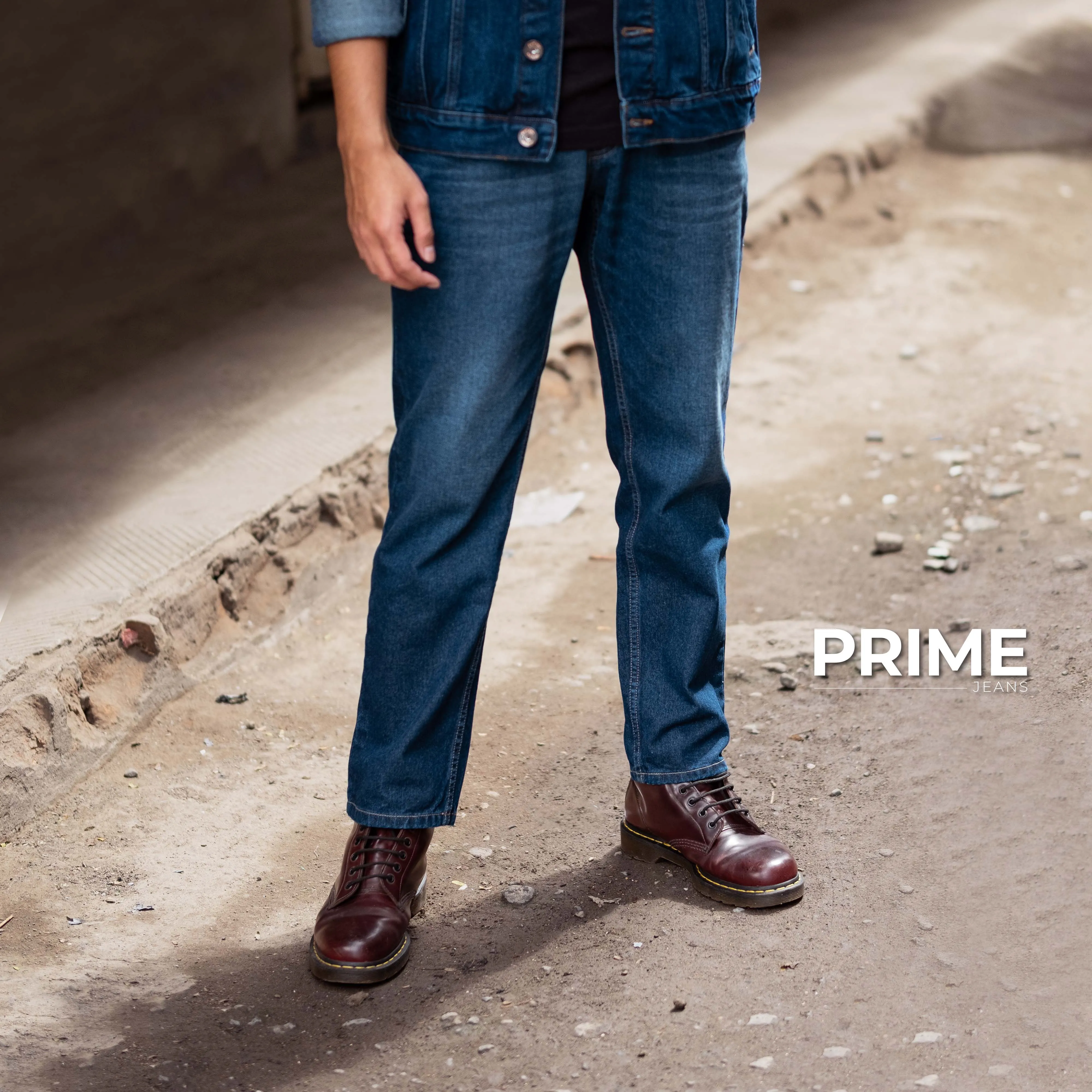 Prime Celana Jeans Denim Pria Regular Fit Long Pants
