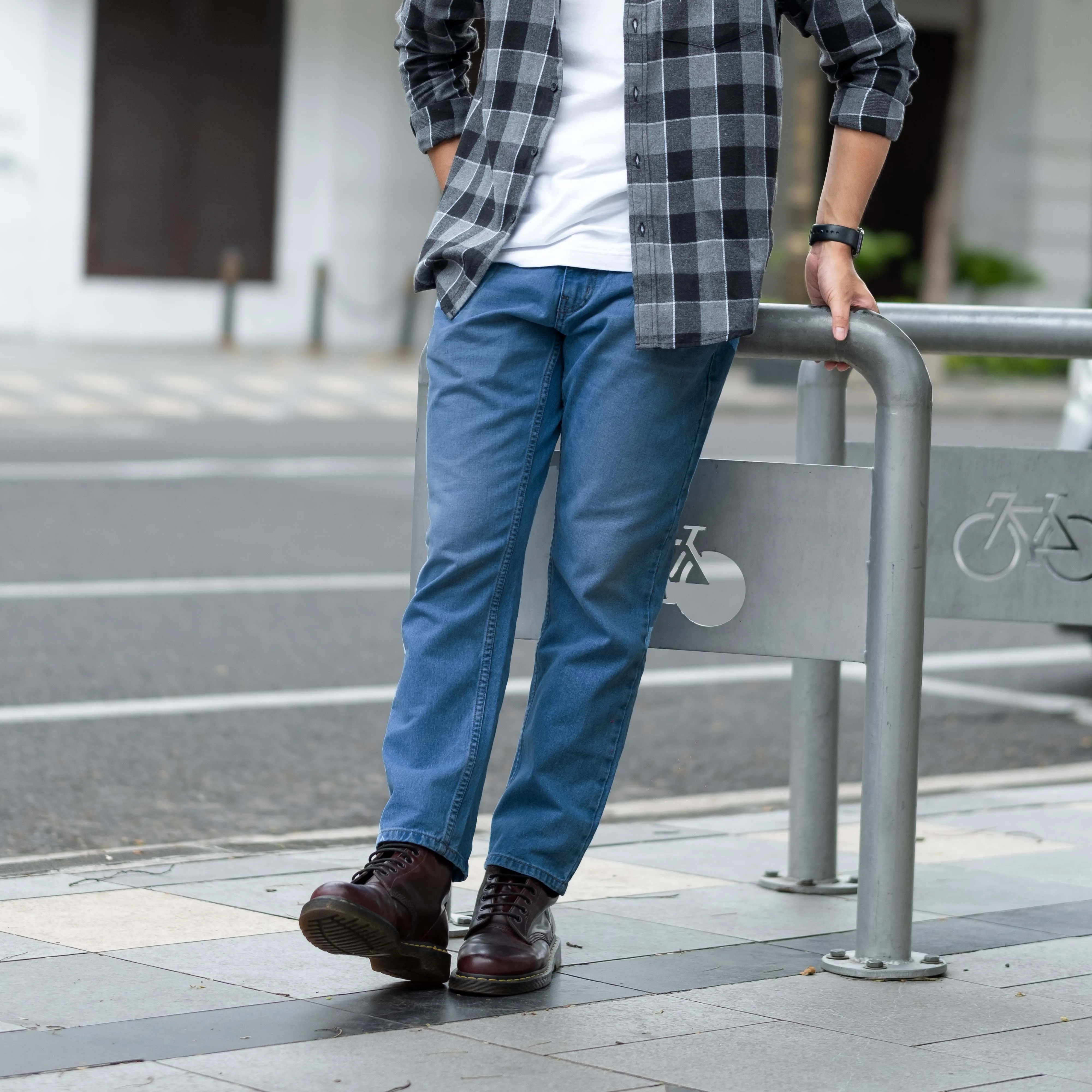 Prime Celana Jeans Denim Pria Regular Fit Long Pants